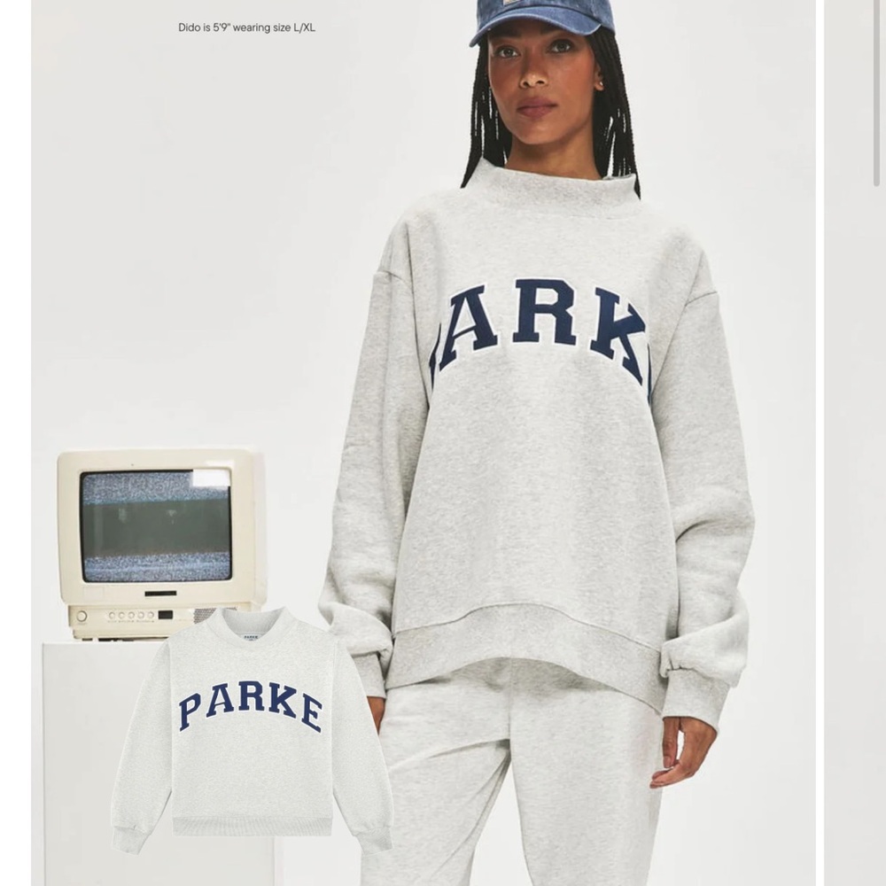 Parker Women's Gray Crew Neck Sweater